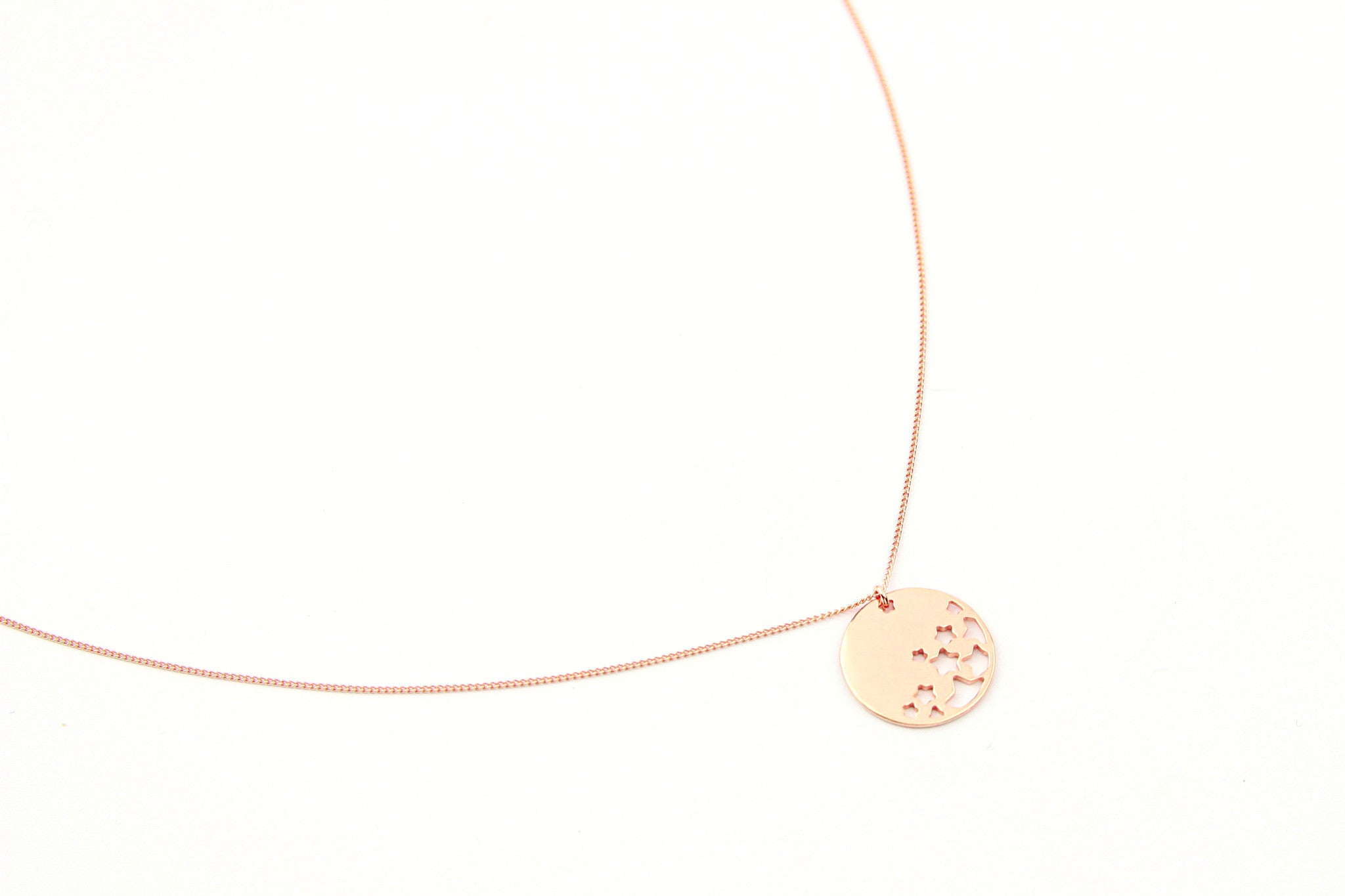 jewelberry necklace kette night sky curb chain rose gold plated sterling silver fine jewelry handmade with love fairtrade