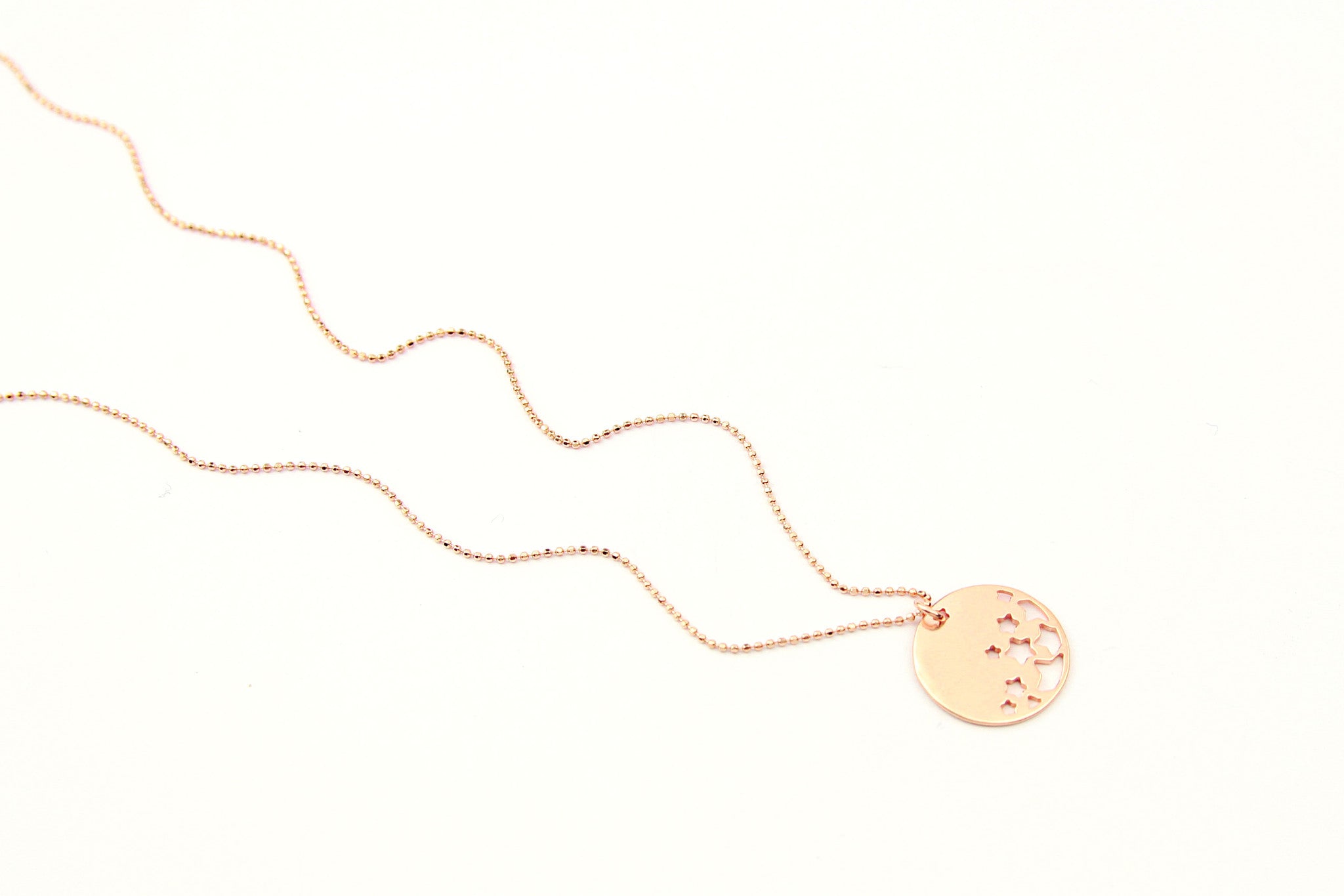 jewelberry necklace kette night sky faceted bead chain rose gold plated sterling silver fine jewelry handmade with love fairtrade