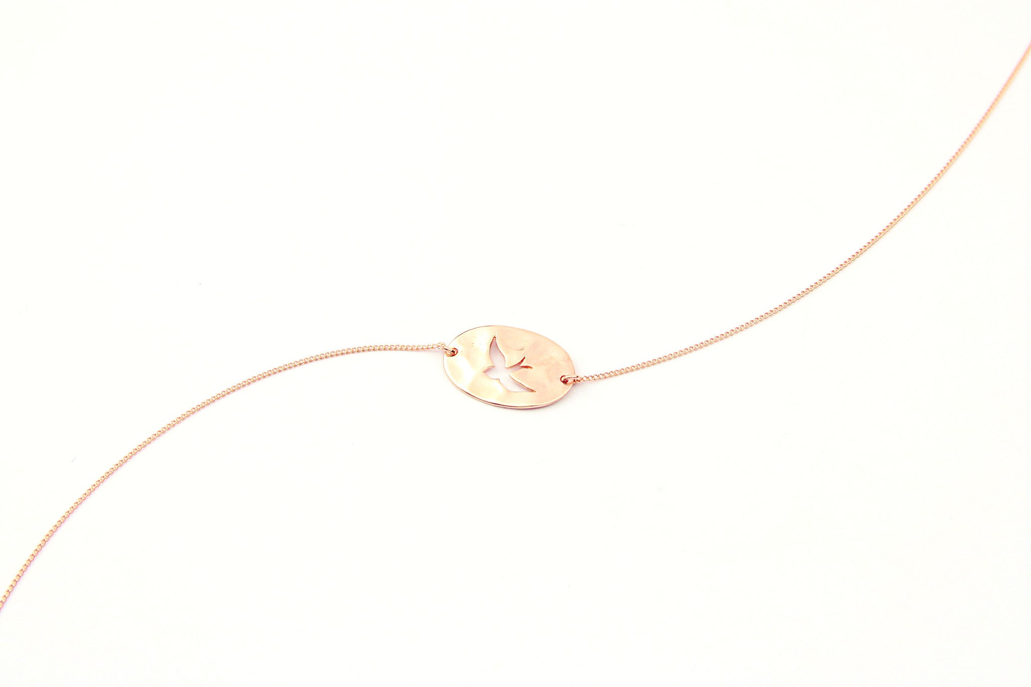 jewelberry necklace kette cut out swallow curb chain rose gold plated sterling silver fine jewelry handmade with love fairtrade