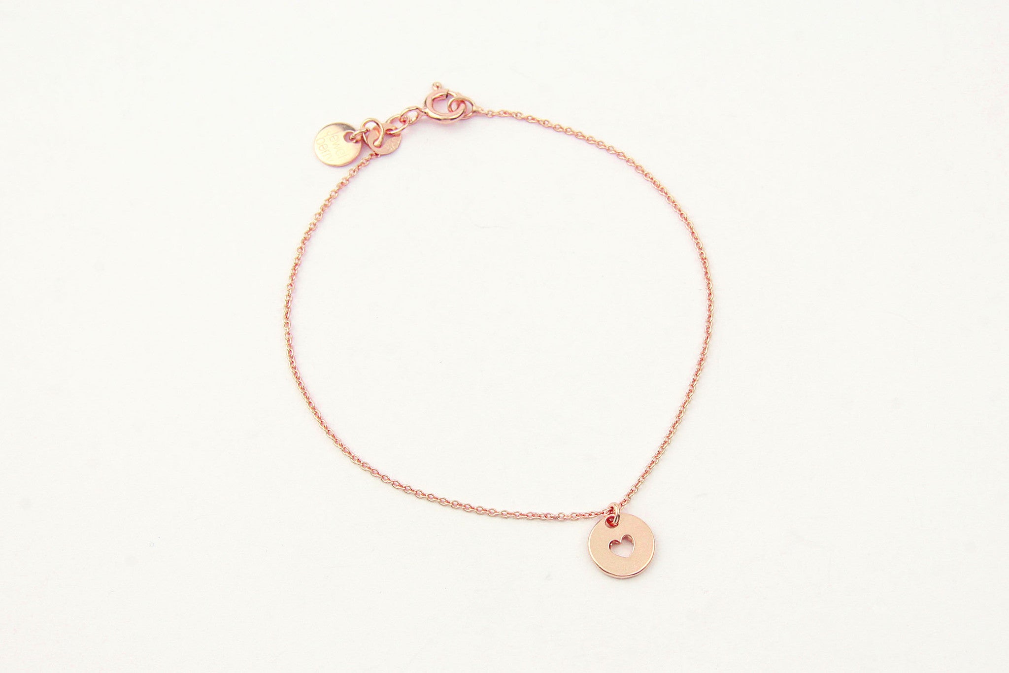 jewelberry armband bracelet love token rose gold plated sterling silver fine jewelry handmade with love fairtrade anchor chain