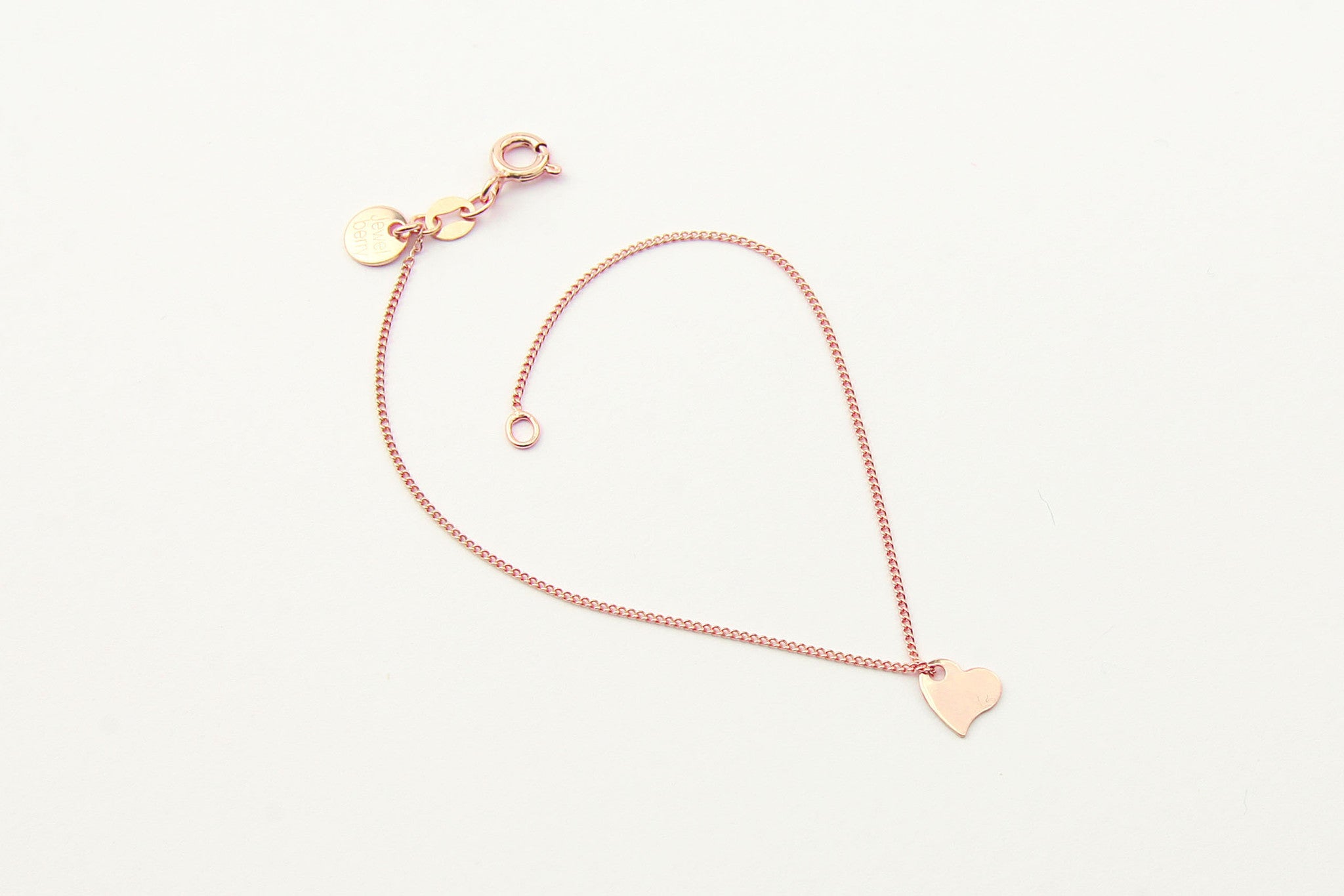 jewelberry armband bracelet my love rose gold plated sterling silver fine jewelry handmade with love fairtrade curb chain