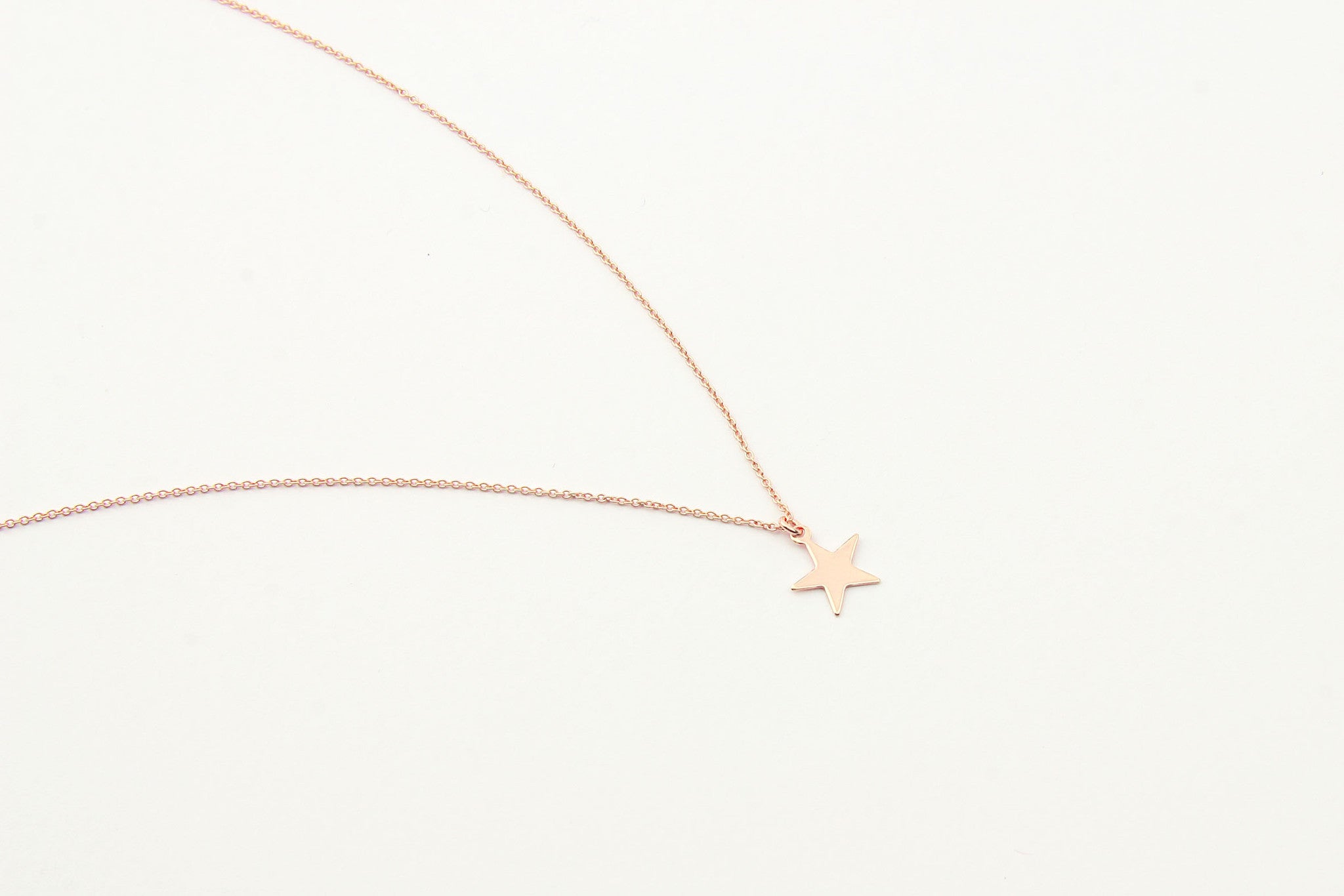jewelberry necklace kette plain star anchor chain rose gold plated sterling silver fine jewelry handmade with love fairtrade