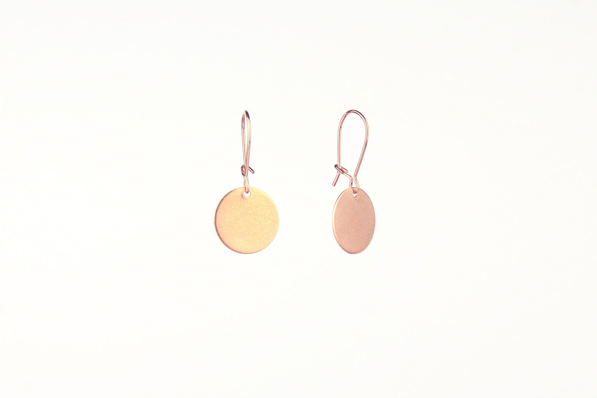 jewelberry ohrringe earrings medium disc rose gold plated sterling silver fine jewelry handmade with love fairtrade