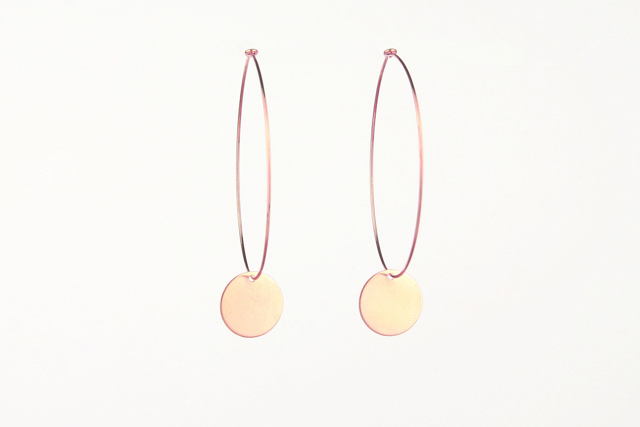 jewelberry ohrringe earrings medium disc hoops rose gold plated sterling silver fine jewelry handmade with love fairtrade