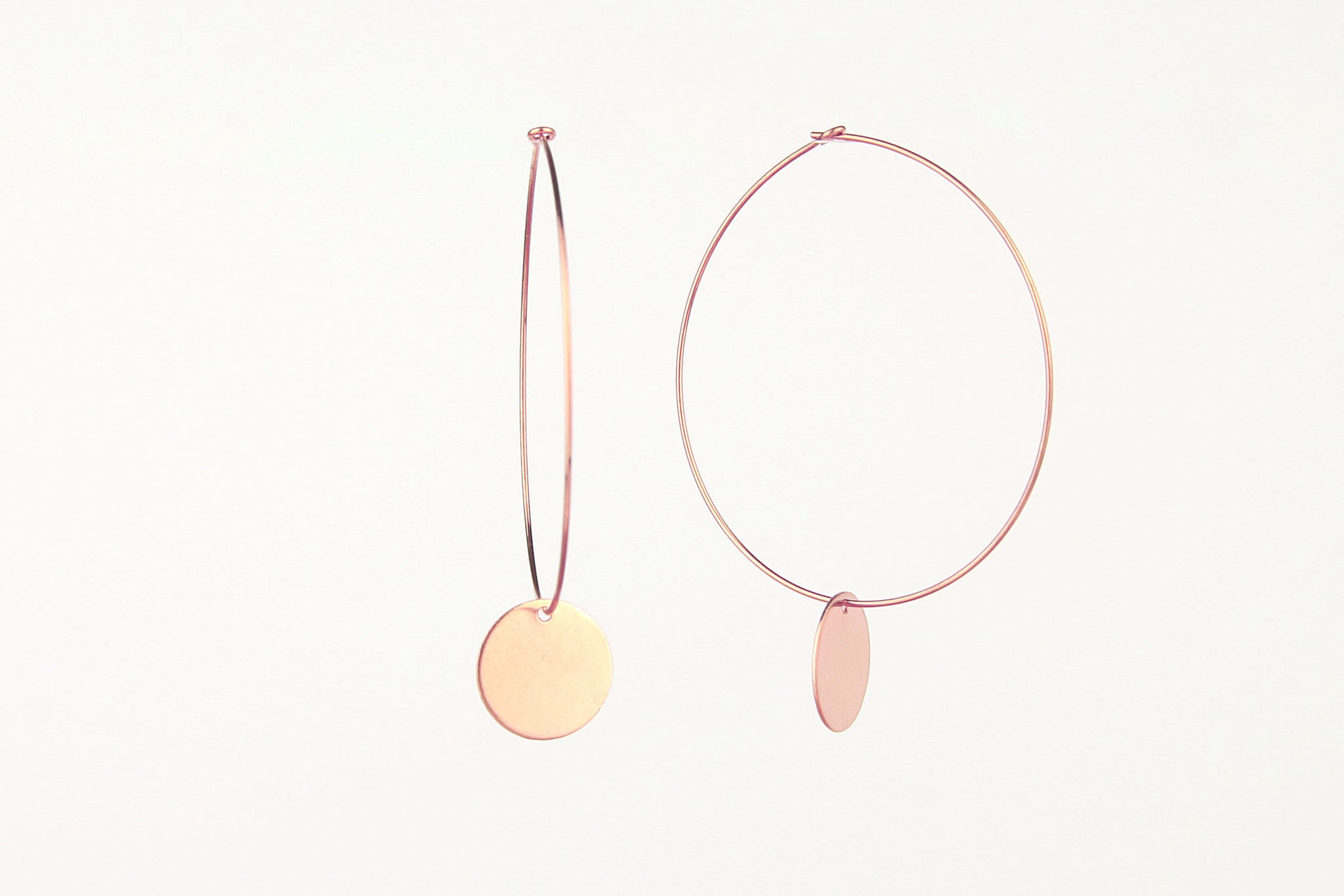 jewelberry ohrringe earrings medium disc hoops rose gold plated sterling silver fine jewelry handmade with love fairtrade